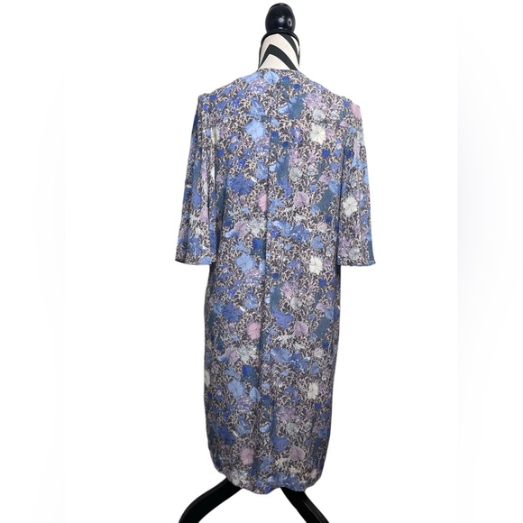 Zadig & Voltaire Rhona Wild Garden Floral Sz S Flutter Sleeves Midi Dress - Picture 2 of 12